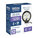 Фара світлодіодна Brevia EPISTAR Spot 10-30V, 18W (6x3W), 1320Lm, 1шт, фото 7