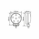 Фара світлодіодна Brevia EPISTAR Flood 10-30V, 18W (6x3W), 1320Lm, 1шт, фото 6
