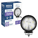 Фара світлодіодна Brevia EPISTAR Flood 10-30V, 18W (6x3W), 1320Lm, 1шт, фото 8