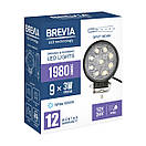 Фара світлодіодна Brevia EPISTAR Spot 10-30V, 27W (9x3W), 1980Lm, 1шт, фото 7