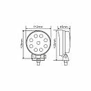 Фара світлодіодна Brevia EPISTAR Flood 10-30V, 27W (9x3W), 1980Lm, 1шт, фото 6