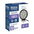 Фара світлодіодна Brevia EPISTAR Flood 10-30V, 27W (9x3W), 1980Lm, 1шт, фото 7