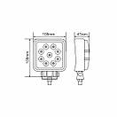 Фара світлодіодна Brevia EPISTAR Flood 10-30V, 27W (9x3W), 1980Lm, 1шт, фото 6
