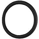 Чохол на кермо Carlife 39-41см, шкіра, чорний, біла гума, один шов, перфорований SW341L, фото 2