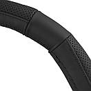 Чохол на кермо Carlife 39 - 41см, шкіра, чорний SW241L, фото 4