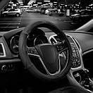 Чохол на кермо Carlife 37-39см, шкіра, чорний SW243M, фото 2