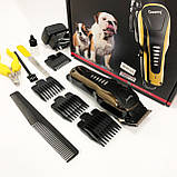 Машинка для стрижки тварин Gemei GM 6063 + 4 насадки грумінгу JK-82, фото 10