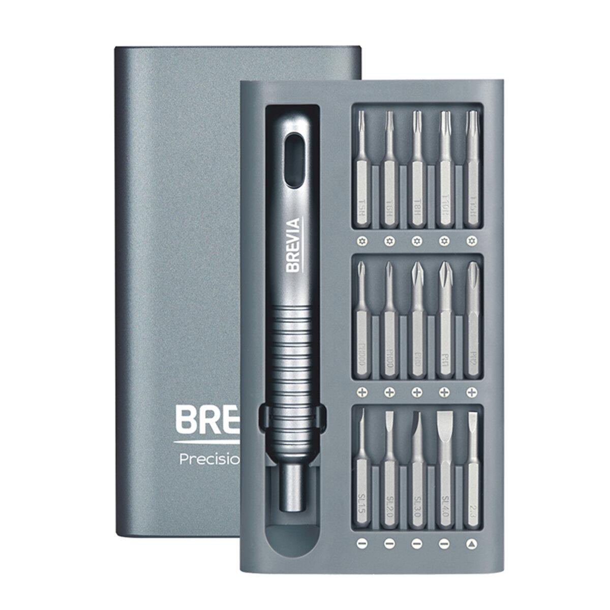 Викрутка Brevia з комплектом насадок для точних робіт 31в1, фото 1