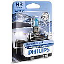 Галогенова лампа Philips H3 12V 55W PK22s WhiteVision ultra +60% (3900K) блістер, фото 3