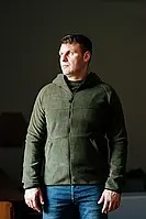 Фліска хакі з капюшоном на замку 42-78 розміри