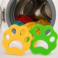Силіконова лапка від шерсті для пральної машини, 1шт, Колір Рандом / Лапка для видалення шерсті під час прання