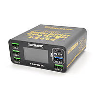 Зарядні станція з цифровою індикацією MECHANIC F-Power 6S, PD3.1-5В4А, 9В2.2A, 12В1.67А, 15В3А, 20В2,25А, QC-3 .4*USB-A. 220V/50W.