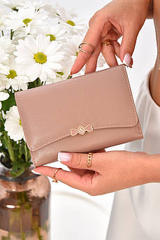 Гаманець жіночий з екошкіри рожевого кольору 205209M