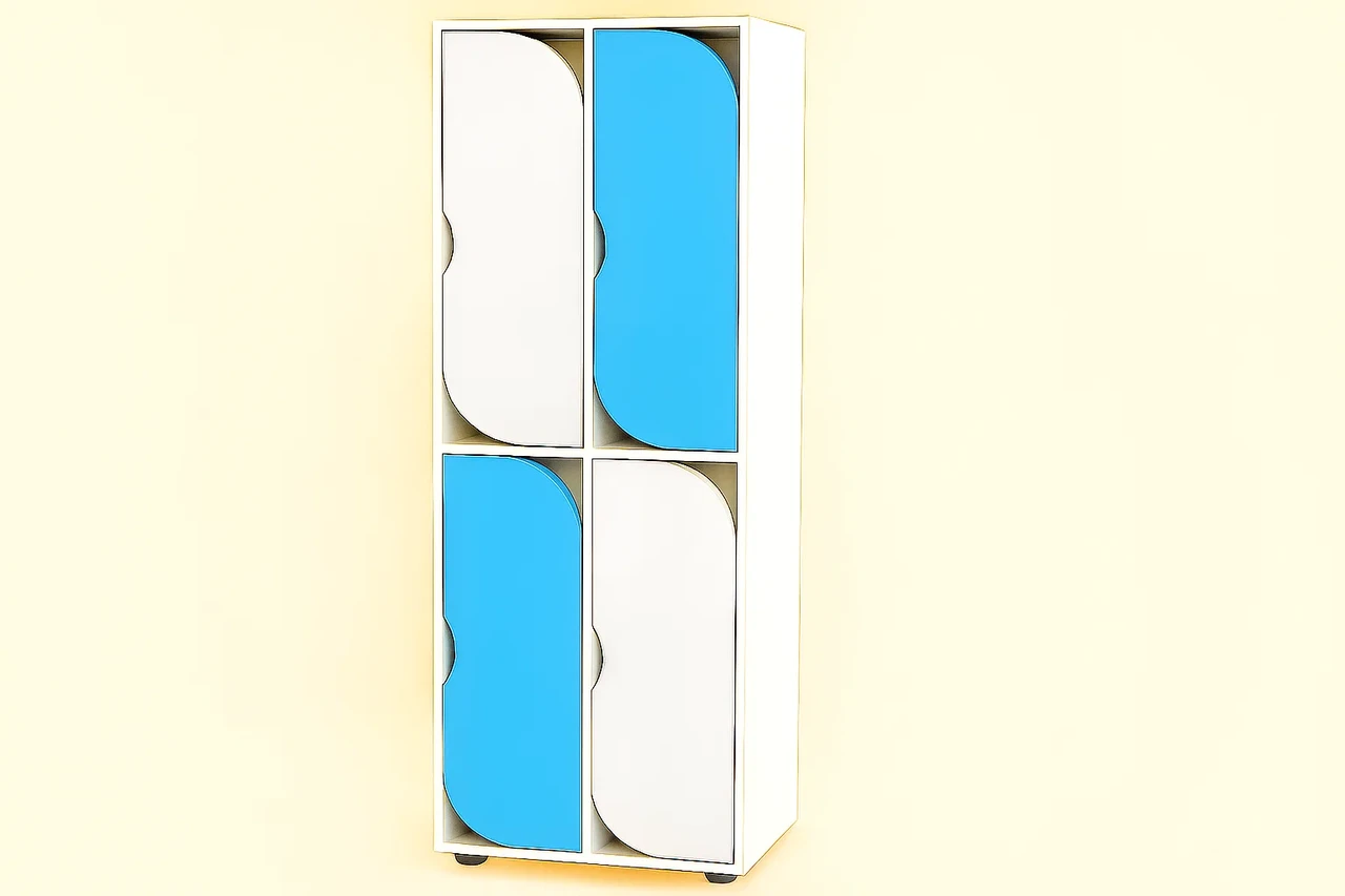 Шафа для одягу 4-секційна із полицями для взуття CNC Mebli Corporation DS-54, фото 1