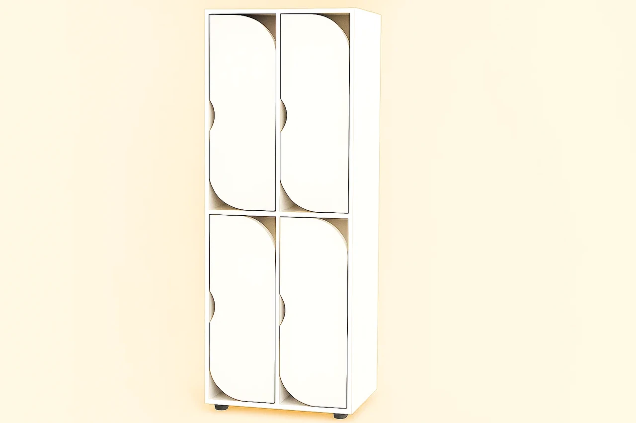 Шафа для одягу 4-секційна із полицями для взуття CNC Mebli Corporation DS-54, фото 1