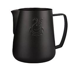 Пічер для молока JibbiJug 400 мл Black Typhon молочник для спінювання неіржавка сталь градієнт