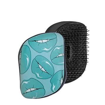 Щітка-випрямляч для волосся з кришкою Salon, Губи зелена