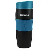 Термокухоль з силіконовим тримачем EDENBERG 380 мл чорний, фото 2