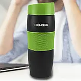 Термокухоль з силіконовим тримачем EDENBERG 380 мл чорний, фото 6