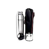 Вакуумний термос з нержавіючої сталі EDENBERG 1000 мл з чохлом, фото 2