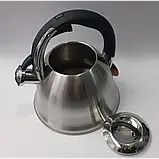 Чайник зі свистком EDENBERG  3,0 л матовий корпус, фото 6