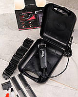 Машинка для стрижки волосся та бороди Gemei GM-1016 Pro Black з насадками ТМ