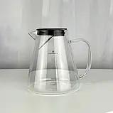 Чайник заварювальний скляний 1300 мл EDENBERG термостійке скло до 500°, фото 3