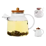Чайник заварювальний EDENBERG жароміцне скло 1700 мл, фото 2