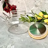 Чайник заварювальний EDENBERG жароміцне скло 1700 мл, фото 6