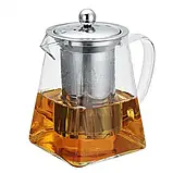 Чайник заварювальний EDENBERG жароміцне скло 750 мл, фото 3