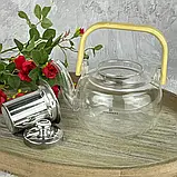 Чайник заварювальний з борсилікатного скла до 500° EDENBERG 1500 мл, фото 5