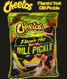 Кукурудзяні снеки Cheetos Flamin' Hot Dill Pickle Flavored Crunchy Chips 240г, фото 4