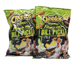 Кукурудзяні снеки Cheetos Flamin' Hot Dill Pickle Flavored Crunchy Chips 240г, фото 7