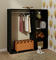 Вішалка настінна. Вішалка в передпокій. Вішалка настінна з полицею і гачками MebelProff B7 Антрацит