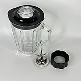 Блендер стаціонарний 3в1 з кавомолкою та подрібнювачем Henschll 1000 Вт, з 2 швидкостями та скляною чашею, HS-8891, фото 4