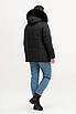 Зимова модна куртка жіноча великого розміру 50-60 чорний, фото 3