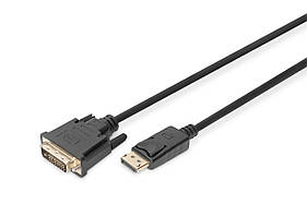 Кабель мультимедійний DVI-D to DisplayPort, 2 m, в асортименті