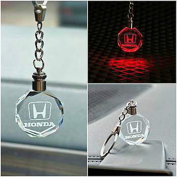 Брелок Crystal з різнокольоровою підсвіткою HONDA