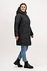 Зимова модна жіноча куртка великого розміру 50-62 капучіно, фото 5