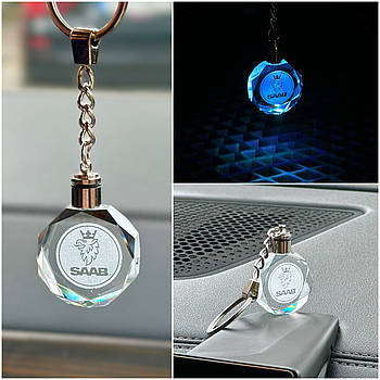 Брелок Crystal з різнокольоровою підсвіткою SAAB