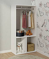 Вішалка настінна. Вішалка в передпокій. Вішалка настінна з полицею і гачками MebelProff B8 Білий