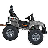 Електромобіль Джип дитячий (4 мотори 45W, 2аккум.12V7AH, підсвічування, пульт 2,4G) Bambi M 6204EBLR-11(24V) Сірий, фото 7