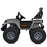 Електромобіль Джип дитячий (4 мотори 45W, 2аккум.12V7AH, підсвічування, пульт 2,4G) Bambi M 6204EBLR-11(24V) Сірий, фото 9