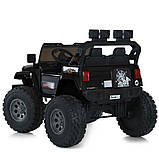 Електромобіль Джип дитячий (4 мотори 45W, 2аккум.12V7AH, підсвічування, пульт 2,4G) Bambi M 6204EBLR-2(24V) Чорний, фото 5