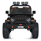 Електромобіль Джип дитячий (4 мотори 45W, 2аккум.12V7AH, підсвічування, пульт 2,4G) Bambi M 6204EBLR-2(24V) Чорний, фото 8