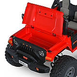 Електромобіль Джип дитячий (4 мотори 45W, 2аккум.12V7AH, підсвічування, пульт 2,4G) Bambi M 6204EBLR-3(24V) Червоний, фото 8