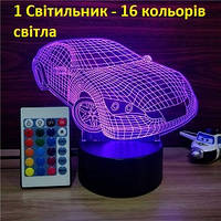 Нічники в дитячу 3D світильники нічники спортивний автомобіль