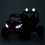 Електромобіль джип Баггі (р/к, 4мотор45W, 2аккум12V7AH, USB, EVA, BLUETOOTH) Bambi M 6205EBLR-3(24V) Червоний, фото 5