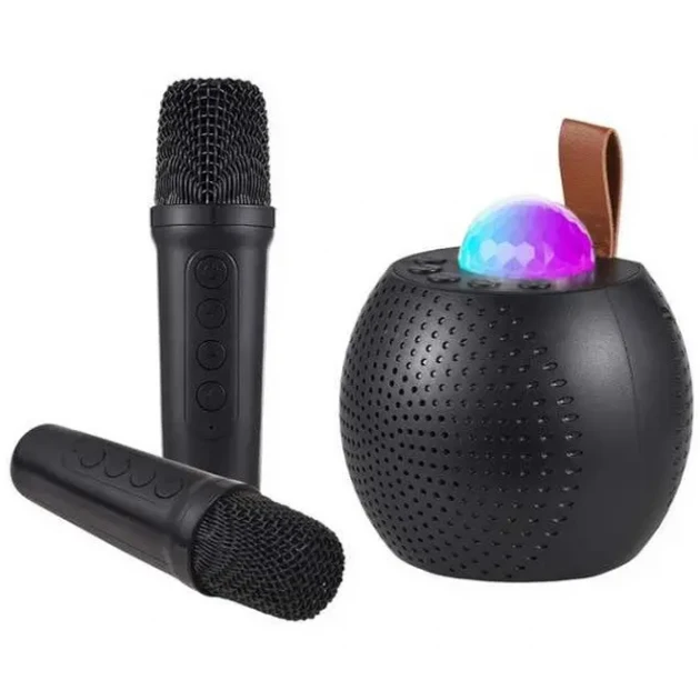 Колонка Bluetooth з 2 бездротовими мікрофонами для караоке та дискошаром Z1, фото 1