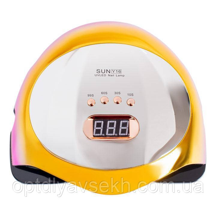 Професійна гібридна лампа SUN Y16 для просушування нігтів, 248 Вт. Золотистий, фото 1